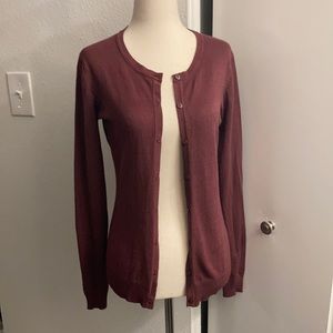 Down East Crew Neck Long Sleeve Cardigan